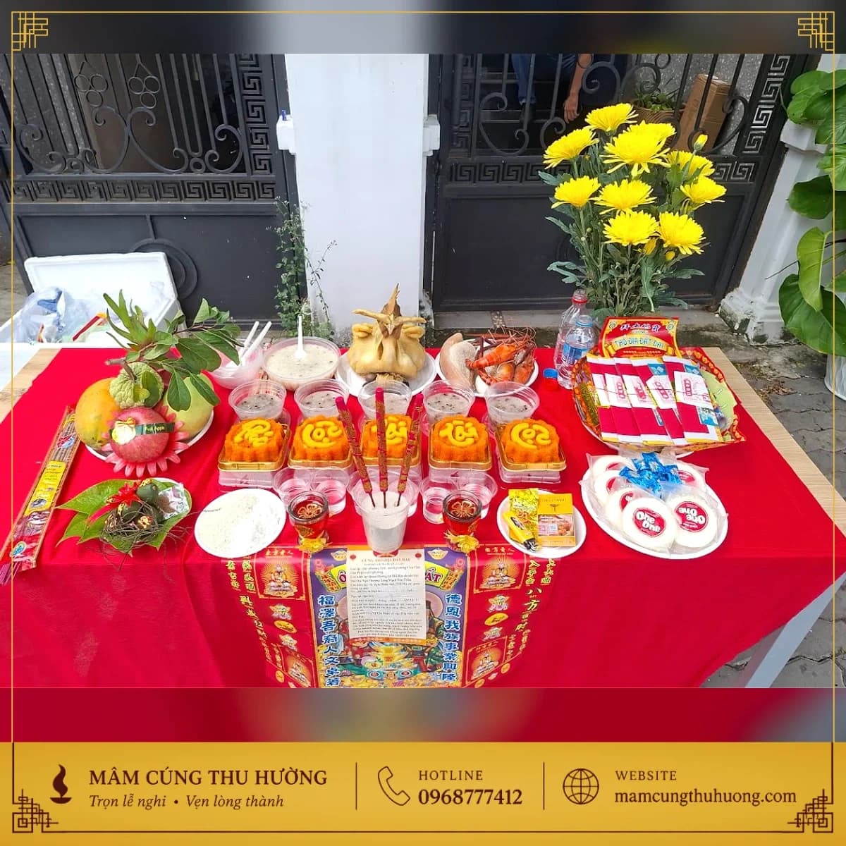 Mâm Cúng Động Thổ Cơ Bản