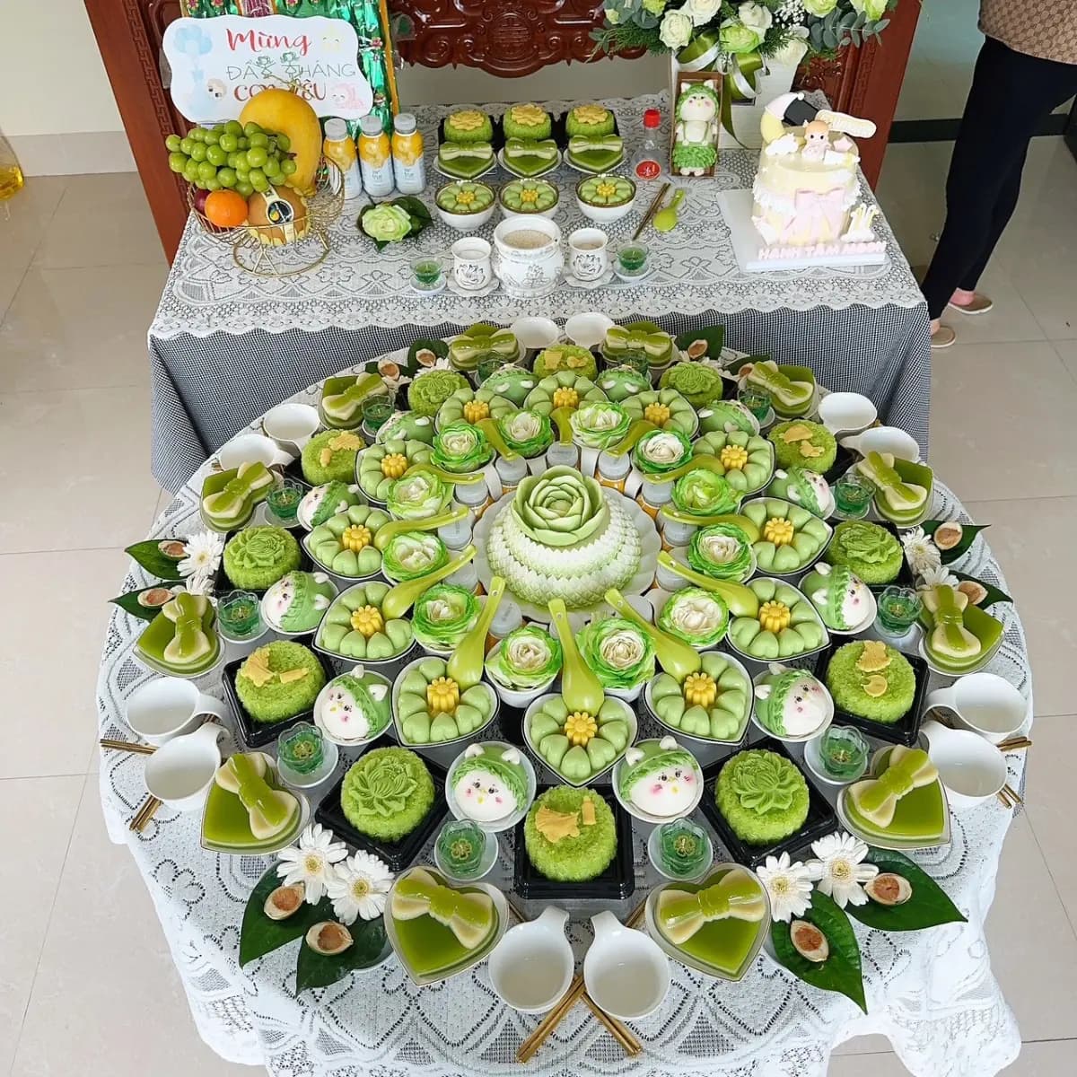 Cúng đầy tháng cần 12 hay 13 phần xôi chè?