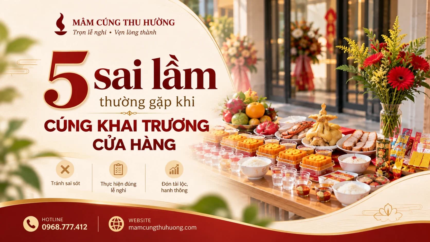 5 sai lầm thường gặp khi cúng khai trương cửa hàng